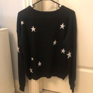 Brandy melville black knit star sweater